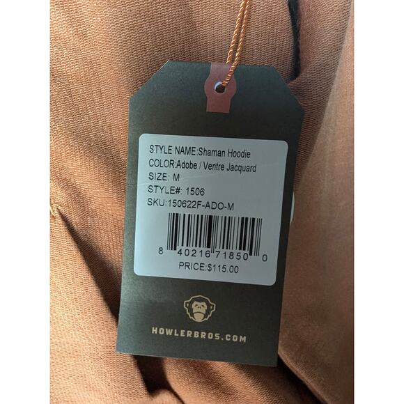 Howler Brothers Brown Hoodie with Multicolor Pattern - Picture 2 of 11